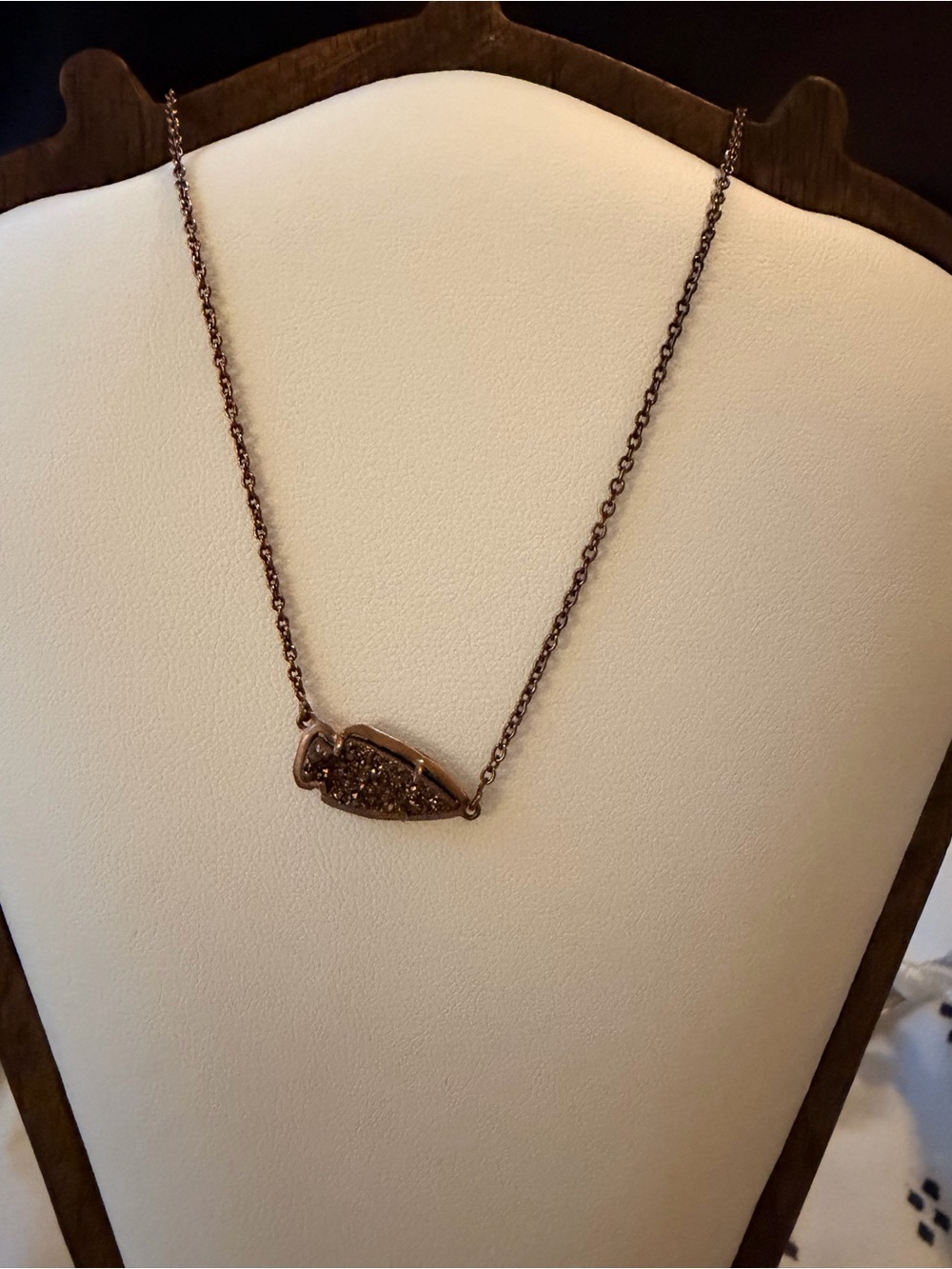Kendra Scott chocolate Druzy Bar Necklace
